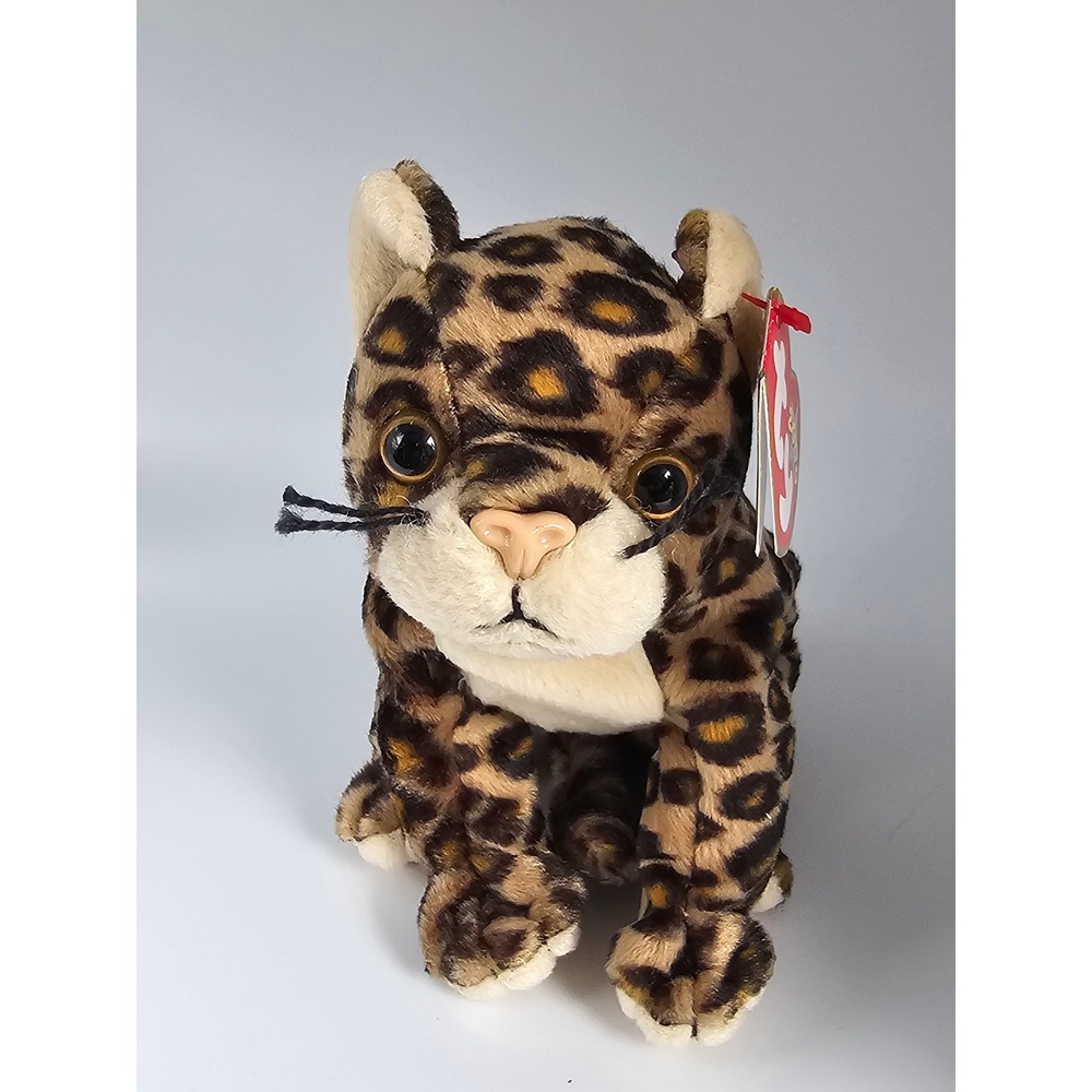 Ty Beanie Baby Sneaky the Leopard 2000 Collection Spotted Plush Toy with Tags